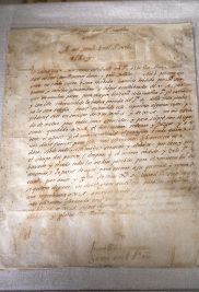 Carta autógrafa de San Ignacio de Loyola expuesta en Museo de la Catedral de Valencia restaurada por el IVCR+i