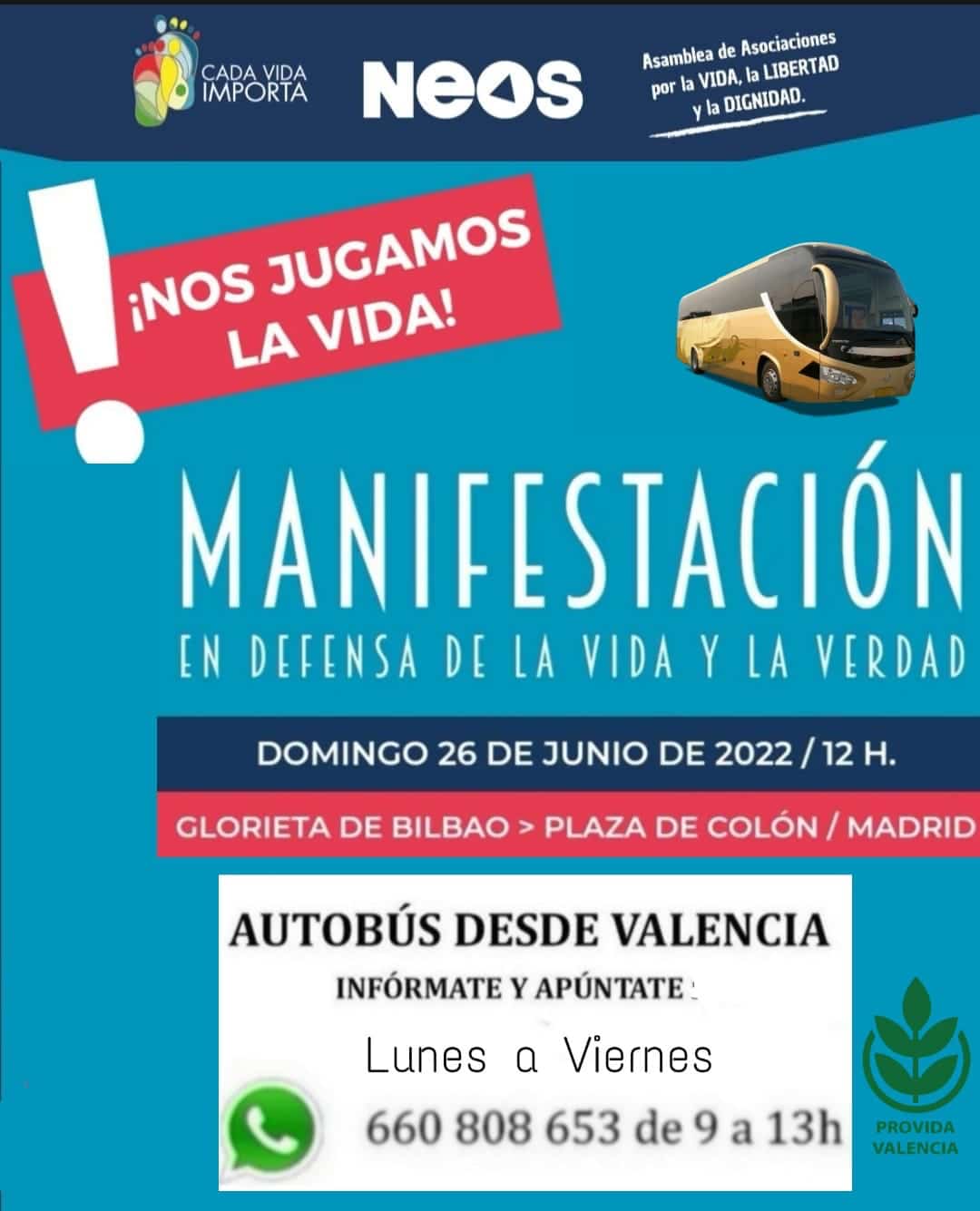 Manifestación en defensa de la vida