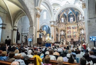La Catedral de Valencia durante la celebración del Encuentro de mayores