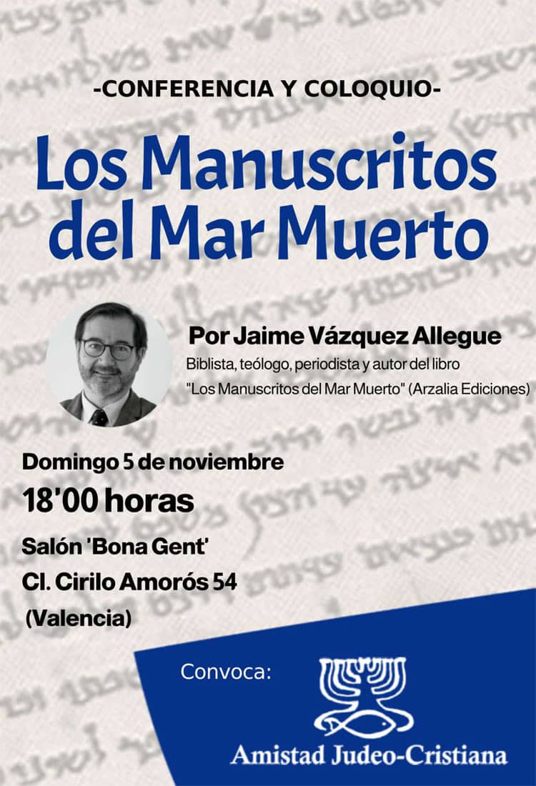 «Los manuscritos del Mar Muerto», conferencia