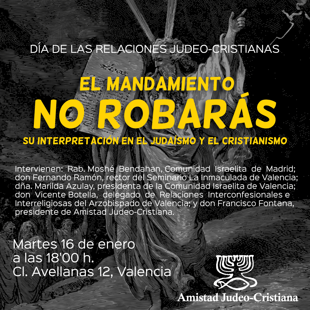 «No robarás», Día de las Relaciones Judeo-Cristianas