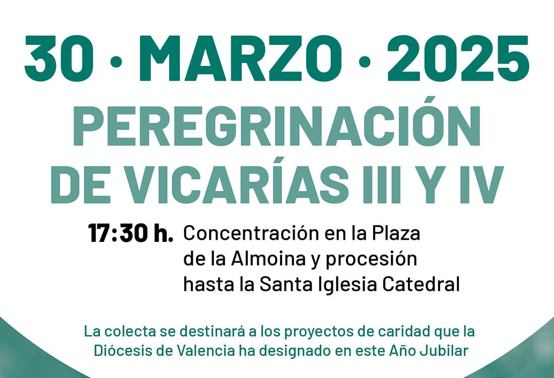 Peregrinación jubilar de parroquias del área metropolitana de Valencia, de Moncada y Sagunto